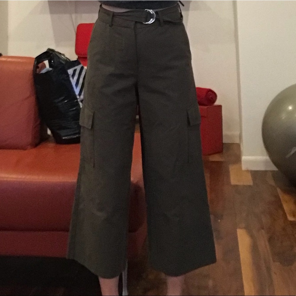 Mango Wide-Leg Cargo Pants